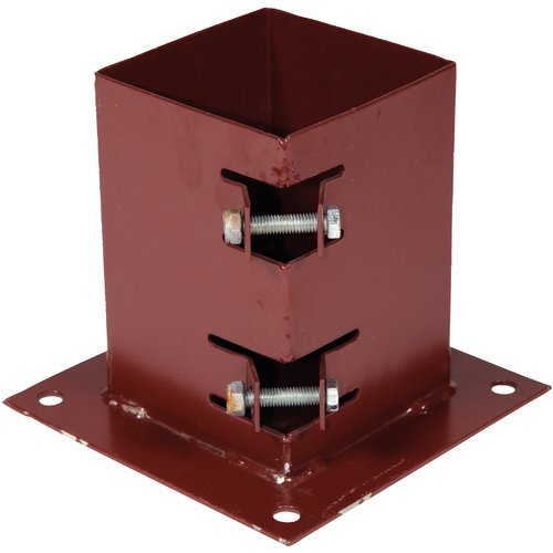 Bolt Down Base Sockets 100mm x 100mm Brown